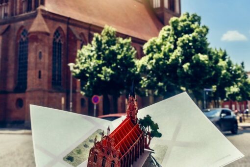 Pop-UP-Karte Konzertkirche Neubrandenburg